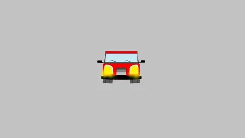Car icon. Red Car animation   .  car alarm Stock Footage 292304374