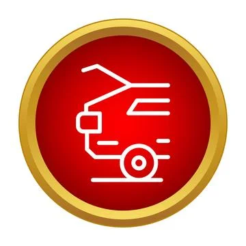 Car icon representing trunk open vehicle service Stock Illustration