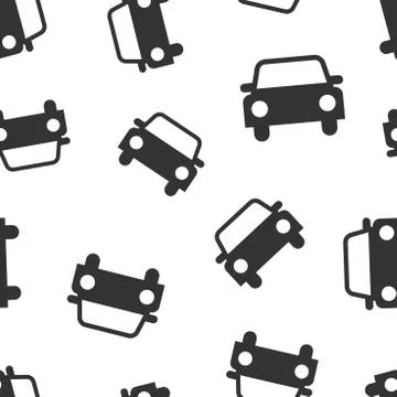 Car icon seamless pattern background. Automobile vector illustration. Auto sy 스톡 일러스트