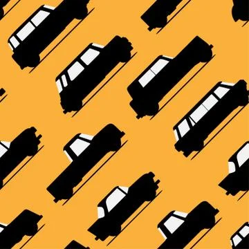 Car icon seamless pattern Illustrazione stock