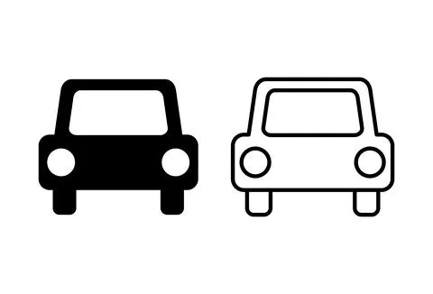 Car icon set. car vector icon. small sedan Stock Illustration