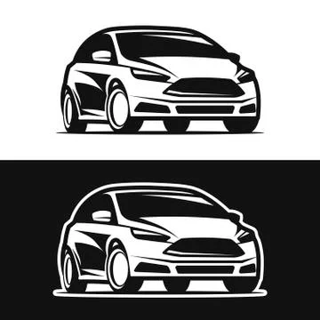 Car icon silhouette Stock Illustration