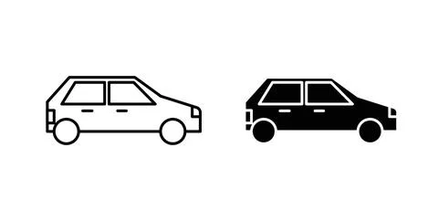 Car icon symbol. Flat Vector illustration Stock Illustration