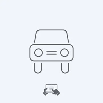 Car icon - Thin series 스톡 일러스트