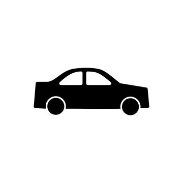 Car icon vector. car sign and symbol. small sedan Illustrazione stock