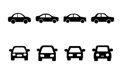 Car icon vector. car sign and symbol. small sedan Stock Illustration