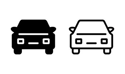 Car icon vector. Car sign. sedan Stock Illustration