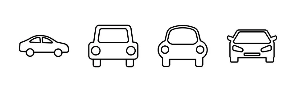Car icon vector. car vector icon. small sedan Illustrazione stock