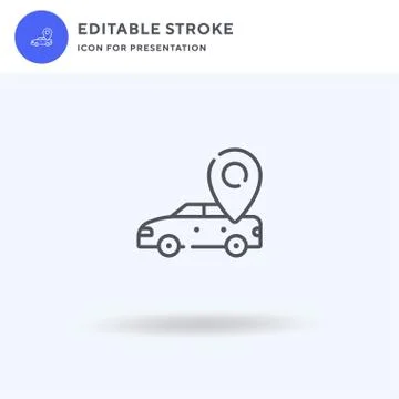 Car icon vector, filled flat sign, solid pictogram isolated on white, logo Stock Illustration