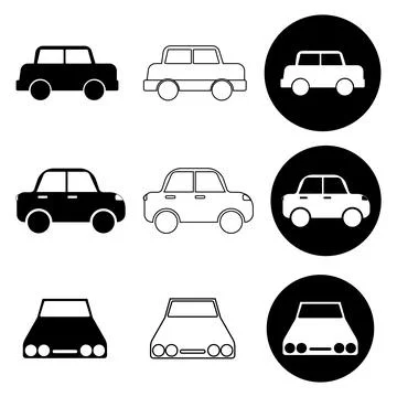 Car icon vector Stock Illustration