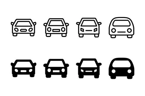 Car icon vector illustration. car sign and symbol. small sedan Stock Illustration