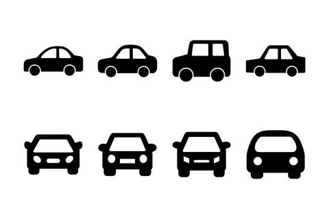 Car icon vector illustration. car sign and symbol. small sedan 스톡 일러스트