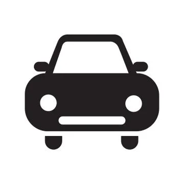 Car icon vector silhouette isolated on white background Stock Illustration