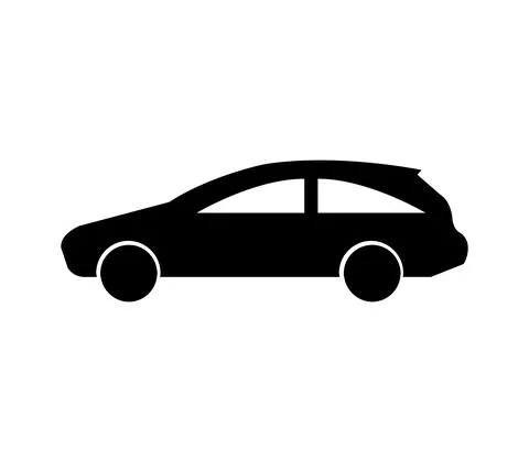 Car icon in vector on white background Stock Illustration