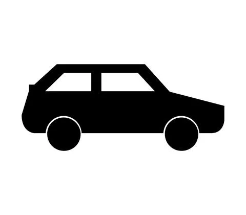 Car icon in vector on white background Stock Illustration