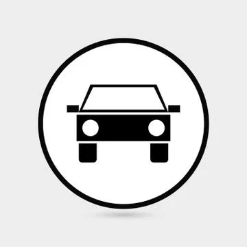 Car icon.car icon vector on gray background. Vector illustration Stock Illustration