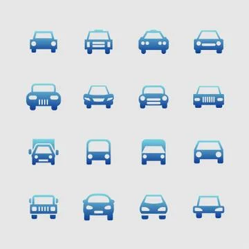 Car icons Stock Illustration