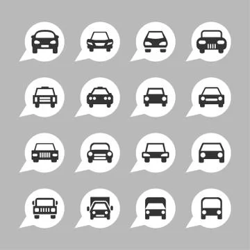 Car icons Stock Illustration