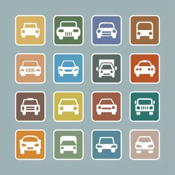 Car icons Stock Illustration