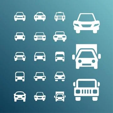 Car icons Stock Illustration