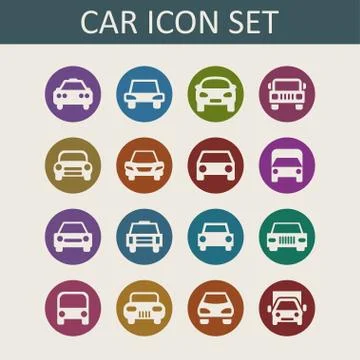 Car icons Stock Illustration