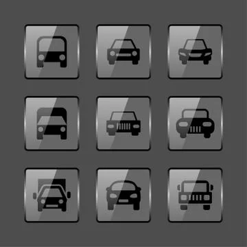 Car icons Stock Illustration