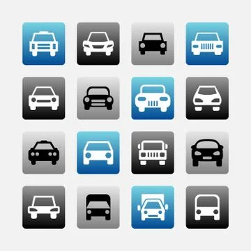 Car icons Stock Illustration