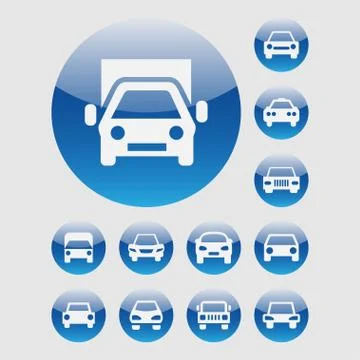 Car icons Stock Illustration