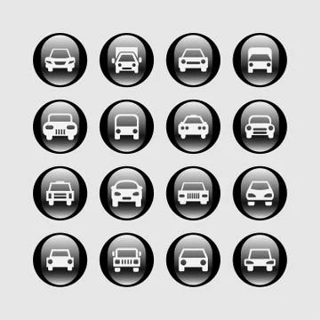 Car icons Stock Illustration