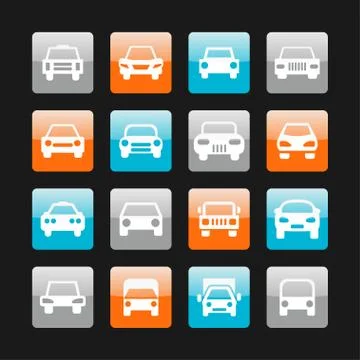Car icons Stock Illustration
