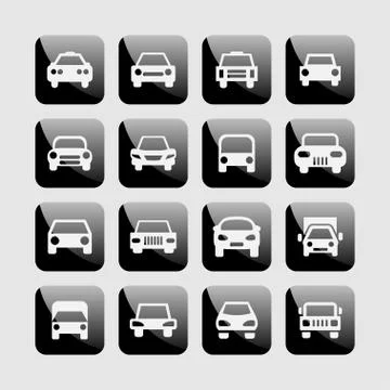 Car icons Stock Illustration