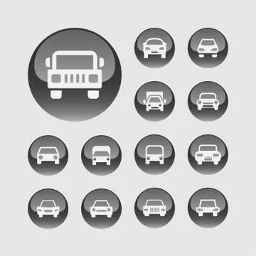 Car icons Stock Illustration