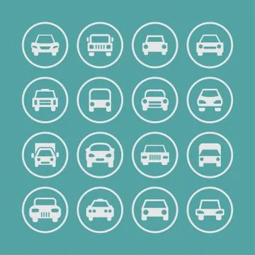 Car icons Stock Illustration