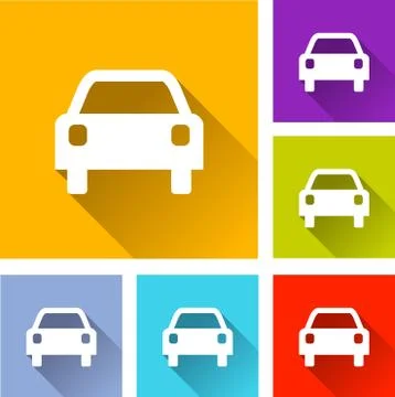 Car icons Stock Illustration