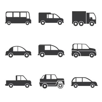 Car icons Illustrazione stock