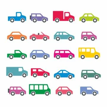 Car icons Stock Illustration