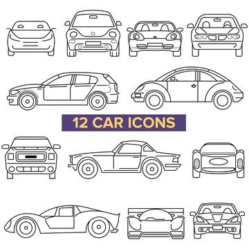 Car Icons Stock Illustration