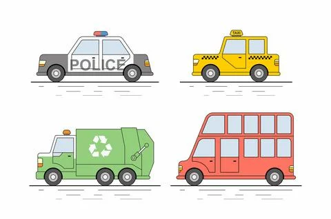 Car icons set Illustrazione stock
