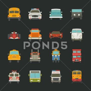 Car icons , transport Stock Illustration