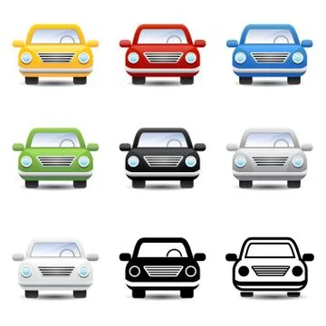 Car icons vector Stock-Illustration