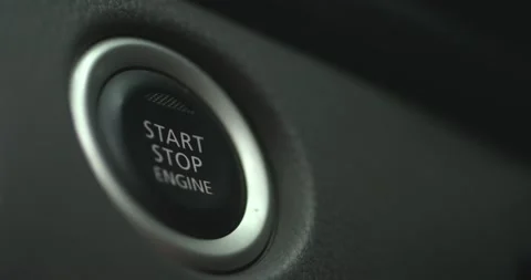 Car ignition button closeup image	 Video stock 162773301