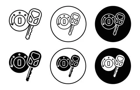 Car ignition icon Stock Illustration