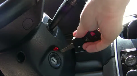 Car ignition, start and shut off, HD 스톡 동영상 24857327