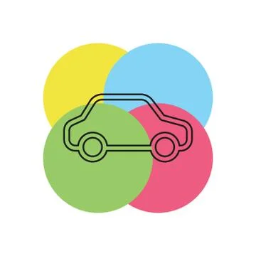 Car illustration isolated - vector Stock Illustration