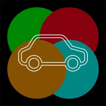 Car illustration isolated - vector Stock Illustration