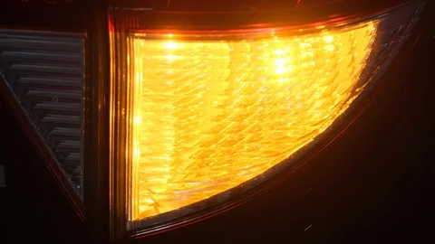Car Indicator Lights Stock Footage 100243531