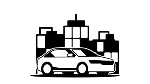 Car in Industrial Zone Stock Footage 335672270