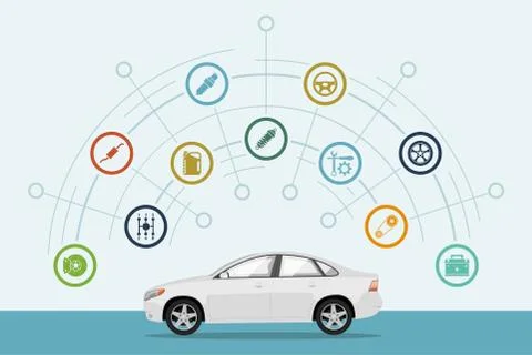Car infographic Stock Illustration