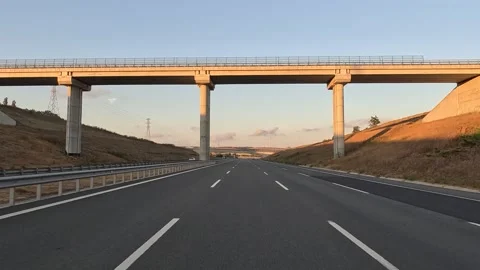 Car Inside Driving On The Highway Sunset Ambience Stock Footage 339938201