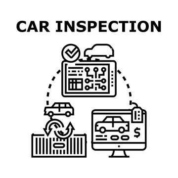 Car inspection concept vector illustration Stock Illustration